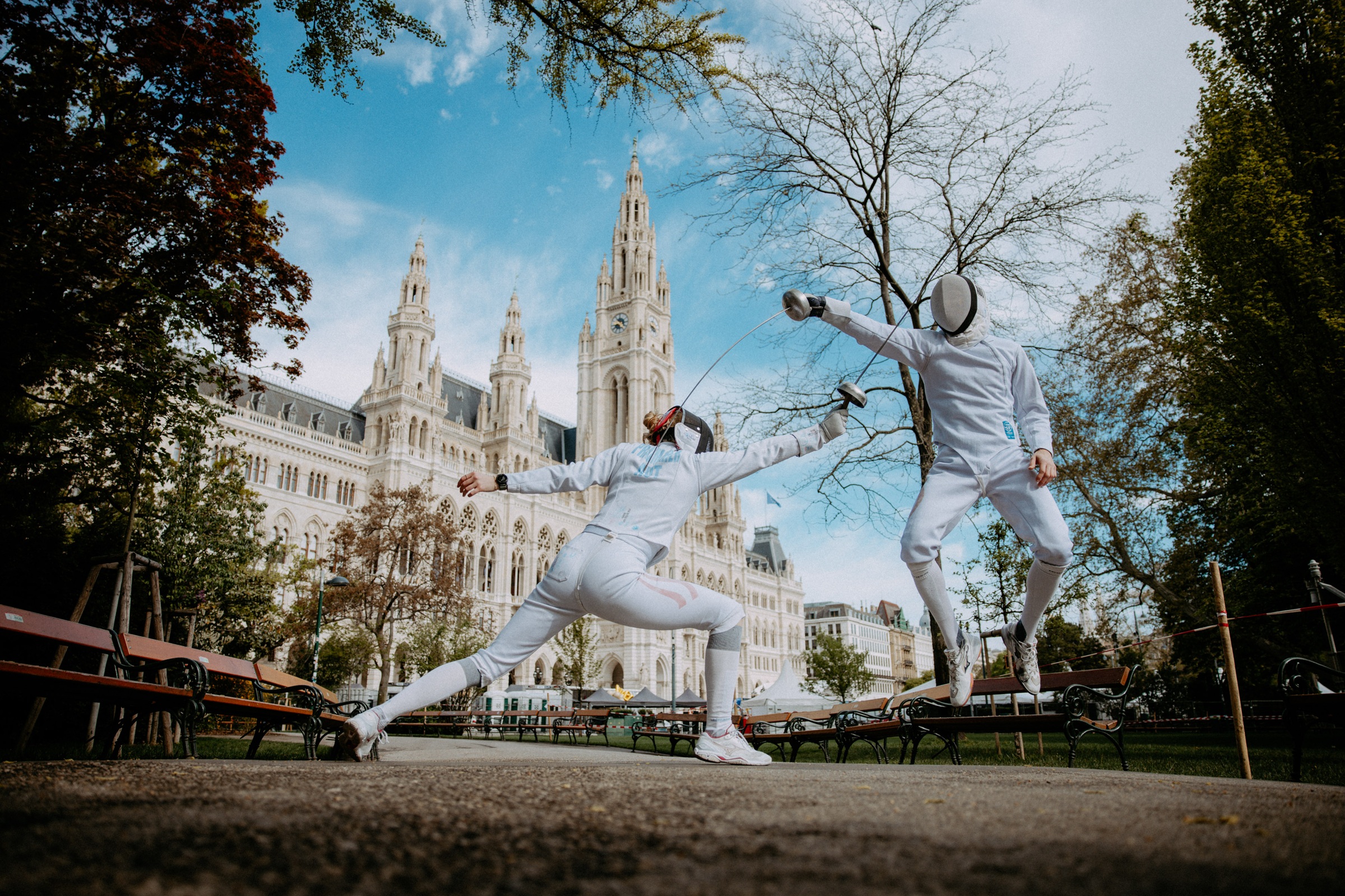 Fechten vor dem Rathaus, (c) Sport Austria Finals, Photo: Michael Meindl (c) Sport Austria Finals - Shooting, 20.04.2026, Vienna, Austria. (Photo: Michael Meindl)